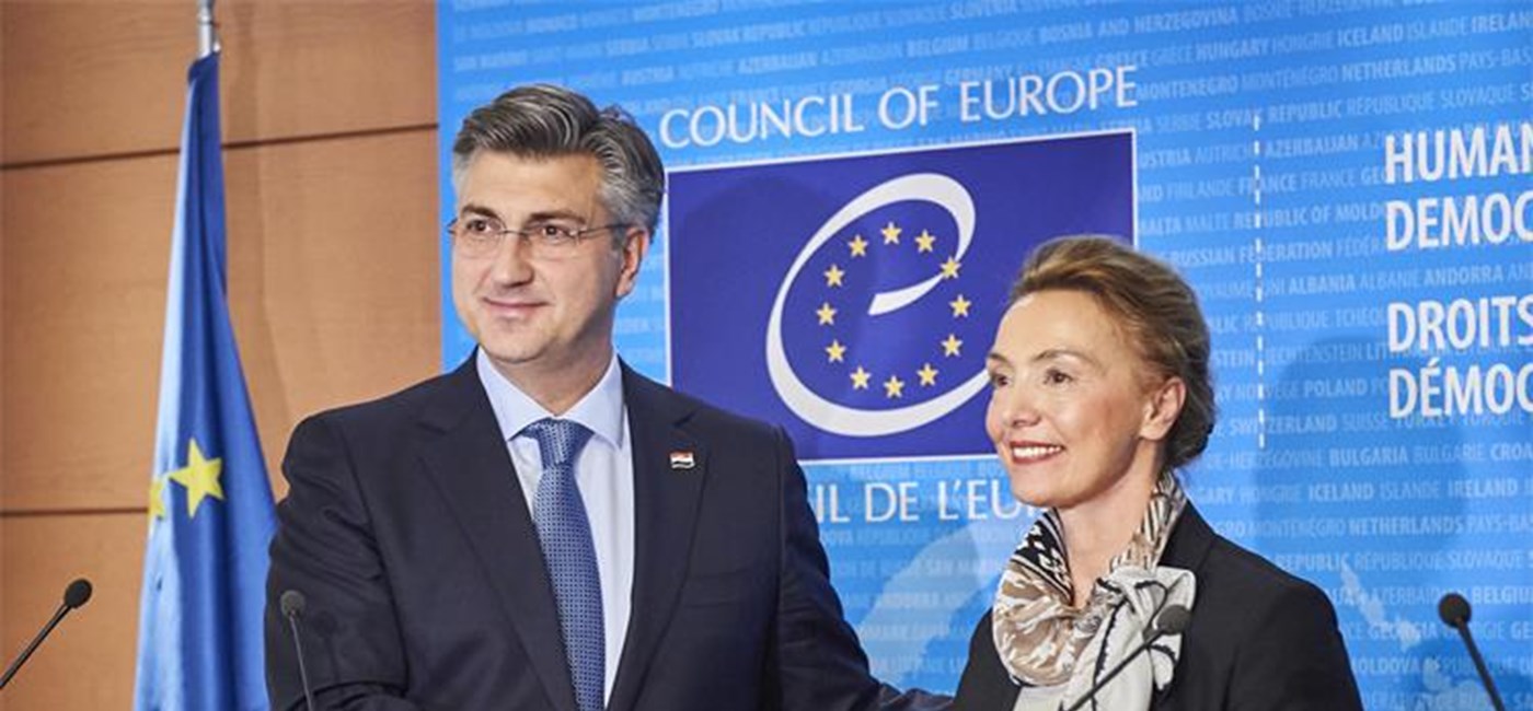 Susret s hrvatskom čelnicom Vijeća Europe tijekom hrvatskog predsjedanja EU-om svjedoči o snažnom međunarodnom položaju 